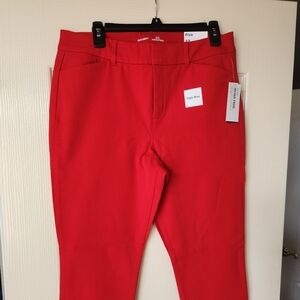 Old Navy Vivid Red Cropped Pants